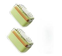 Foaming Soap Box Roller with Bubble Case, Soap Box with Roller, 3 in 1 Multifunctional Cleaning & Storage, Suitable for home bathrooms, kitchens, laundry rooms (Green,2pcs)