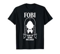 FOBI Fear of Being Included, Design a Forma di codino con Umorismo Oscuro Maglietta