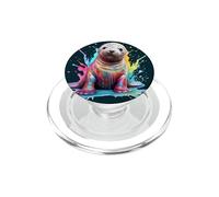 Foca carina con grandi occhi e colori colorati PopSockets PopGrip per MagSafe