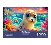 Foca e barriera corallina Jigsaw Puzzle Impossibili 1000 Pezzi Tramonto sulla costa Decorazione Per La Casa. Rilassamento E Intelligence Per Adulti E Bambini Da 12 Anni 38x26cm/1000pcs