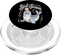 Foca Natalizia Simpatica con Fiocco di Neve PopSockets PopGrip per MagSafe