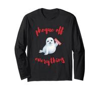 Foca off Everething Dito d'Onore Ribelle Umorismo Maglia a Manica
