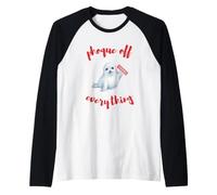 Foca off Everething Dito d'Onore Ribelle Umorismo Maglia con Maniche Raglan