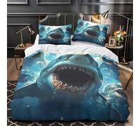 Foca sulla roccia Set Di Copripiumino Set di Biancheria da Letto microfibra stampa di 3D con cerniera incluso federe Scena subacquea fantasy copripiumino for adulti e coppie King（220x240cm）