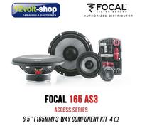 FOCAL 165 AS3 - Kit altoparlanti componenti 6,5’’’ a 3 vie; 80W RMS; 4Ω