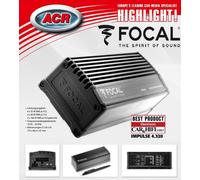 Focal IMPULSE 4.320 Integrazione Amplificatore Indash 4 Canali 320 W...