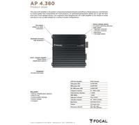 Focal 4.380 Amplificatore a 4 canali 4x 70 W RMS