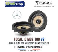 FOCAL IC MBZ 100 v2 - Kit coassiale 2 vie Plug&Play 4" (100mm) per Mercedes Benz