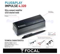 FOCAL IMPULSE 4.320 Amplificatore Classe D Compatto 4x55Wrms 4ch