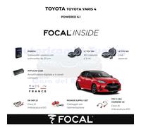 FOCAL INSIDE POWERED 6.1 impianto completo Plug & Play per TOYOTA YARIS IV