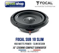 FOCAL SUB 10 SLIM - 10" (250mm) Slim Compact Subwoofer; 4Ω; 460W power bass