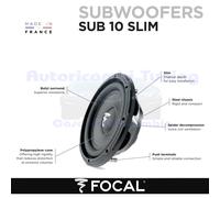 Focal SUB10SLIM Piatto Woofer Chassis 25cm (10”) Subwoofer 460 Watt