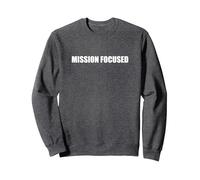 Focalizzato sulla Missione Felpa, Unisex per Adulti, Grigio Scuro, XL