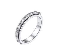 FOCALOOK Anello donna argento 925 anello donna semplice anello donna celtico anello donna antistress anello argento donna fedina donna anello spinner misura 27 confezione regalo