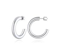 FOCALOOK Orecchini a cerchio da donna, orecchini donna cerchio acciaio inossidaible, orecchini donna cerchio grande orecchini cerchio acciaio 30MM orecchini cerchio grande