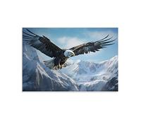 FOCCAR Poster su tela stampata con aquila moderna natura paesaggio animale decorazione da parete per soggiorno camera da letto arte murale