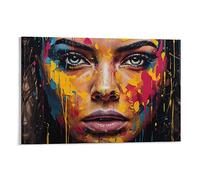 FOCCAR Splendida decorazione da parete in tela, moderna, colorata, splendida donna, poster da parete per soggiorno, camera da letto
