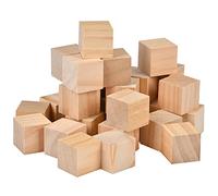 FOCCTS 200 PCS Cubi di legno 1x1 cm, blocchi non finiti per l'artigianato blocchi quadrati di legno, ottimi per puzzle, artigianato e progetti fai-da-te