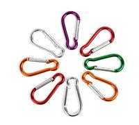 FOCCTS 50 x moschettoni realizzati in robusta lega di alluminio, piccoli mini moschettoni, portachiavi per arrampicata, campeggio, escursionismo, viaggio, carico massimo 15 kg