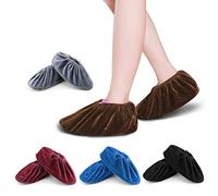FOCCTS 5PCS Copriscarpe Lavabili, Copriscarpe in Flanella Lavabile Copriscarpe Riutilizzabili Antiscivolo Impermeabile Copriscarpe Premium
