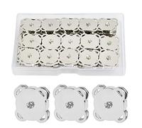FOCCTS Chiusure a scatto per cucire Chiusure magnetiche per accessori di abbigliamento Bottone magnetico Accessori pratici per cucito Artigianato Borsa per abiti e album di ritagli - 30 pezzi(Argento)