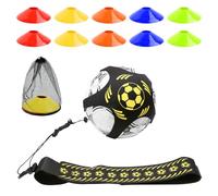 FOCCTS Set da Allenamento per Calcio - 10 Cappelli Con Mani Libere per Palloni, Taglia #3 #4 #5, Con Cintura Regolabile