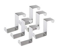FOCCTS Set di 6 ganci in metallo con gancio in acciaio inox a forma di Z per chiavi, sciarpa, borsa, cucina, camera da letto, armadio, cassetto, ecc.