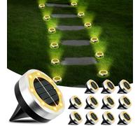 Focenat 12 Stück Solarlampen für außen,8 LED Solar Bodenleuchten Aussen,Solarleuchten für außen,Solarlampen für außen garten,Wasserdicht Solarlampen,Solarlampen für Garten,Rasen,Gehweg,Patio,Auffahrt
