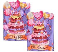 Focenat 2 pz Coprisedia Compleanno Bambini, Coprisedia per Torta Di Compleanno, Coprisedia per Compleanno, Coprisedia a Forma di Torta di Compleanno Colorata, Rimovibile festa compleanno