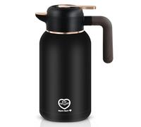 Focenat 2L Caraffa Isolante, Caraffa Termica per Caffè, Acciaio Inossidabile 304, 24h Calore, Bollitori Sottovuoto Isolati, Brocca Termica, Termos Caffè per Tè/Caffè/Acqua
