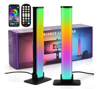 Focenat 2PCS LED Light Bar Lampada RGB, RGB Gaming Lamp Lighting Sincronizzazione con musica e controllo APP, Smart Luce LED, Lampada Gaming, Luce d'atmosfera per PC, TV, Sala Giochi e Case Copmuter