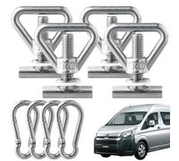 Focenat 4 Occhielli Per Assicurare Carichi, Bullone a Occhiello, Con Viti m10, Rondelle, Moschetton, Compatibile Con VW T5 / T6 Multivan