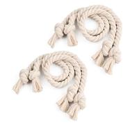 Focenat 4 Pezzi Fermatenda in Cotone, Fermatende in Corda, fermatenda per Tende, embrasse per Tende in Corda, Fermatenda Decorativi per Tende, per la Decorazione delle Tende di Casa e Ufficio (Beige)