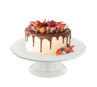 Focenat Alzata per Torta in Porcellana Bianco, Alzatine per Dolci, Espositore per Torta Vintage, Alzata Per Torte Display Stand, Dessert Stand, Alzatina Torta, per Festa Compleanno Matrimonio, Ø 27cm