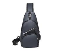 Focenat Antifurto Zaino Monospalla Uomo, Sling Bag Impermeabile con Porta di Ricarica, Borsello Tracolla da Uomo, Borsa a Spalla Uomo, Borsa a Petto per Lavoro Sportivo Treeking Viaggio (Grigio)