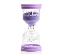 Focenat Clessidra, Clessidre Timer a Colorato, 3/5 / 10 Minuti Sandglass Sand Clock per Spazzolini da Bambini, Timer Orologio di Sabbia da Cucina per Casa Scuola Classe Ufficio Gioch (10 Minuti)