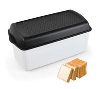 Focenat Contenitore con Separatore e Coperchio per Pane, Senza BPA, per Mantenere il Pane Fresco, Adatto al Microonde (33 x 17 x 15 cm)