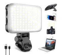 Focenat Luce selfie per telefono,Luci fotografiche con 3 Modalità di Luce,2500-9900K,LED Luci Selfie con Clips,per iPhone,iPad,laptop,fotocamera