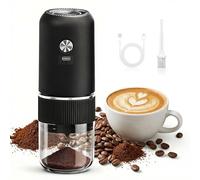 Focenat Macinacaffè Elettrico, Coffee Grinder Portatile con Macina Conica in Ceramica, USB Ricaricabile, Macina Caffè Granulometria Regolabile per Semi e Spezie, per Casa, Ufficio, Viaggi e Campeggio