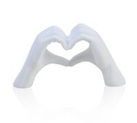 Focenat Scultura a forma di mani di cuore, statua moderna con gesto d'amore, ornamento da scrivania, decorazione artistica per soggiorno, camera da letto, libreria, tavolino da caffè, decorazione