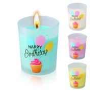 Focenat Set da 4 Candele Profumate in Vetro,Candele in cera di soia naturale,Candele Profumate Regalo,Candele decorative,Set candele profumate,per Natale,compleanno,San Valentino