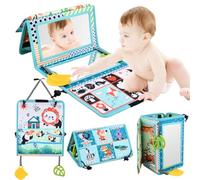 Focenat Specchio Montessori Neonati,Tummy Time Neonato,Giocattoli a Specchio per Bambini,Specchio Neonato Tummy Time,Libri di Stoffa con Specchio per Bambini,Giochi Neonato 0-3-6-9-12 Mesi