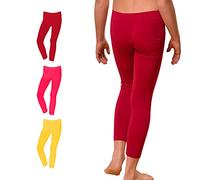 FOCENZA Set 3 Pezzi Leggings Bambina o Bambino in Morbida Microfibra, Pantacollant Unisex Ideali per Lo Sport in Vari Colori, Made in Italy