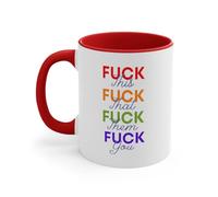 Fock It Mug, Fock This Mug, Fock That Mug, Fock Them Mug, Fock you Mug, Vulgar Fock Mug Funny Coffee Mug Christmas Gift What The Fock Mug 325 ml divertente tazza da caffè novità tazza in ceramica, F15