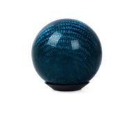 FOCKCPGEGV Gear Shift Knob Pomello del cambio in fibra di carbonio per auto, a sfera rotonda, maniglia della leva, testa(Blue)