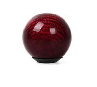 FOCKCPGEGV Gear Shift Knob Pomello del cambio in fibra di carbonio per auto, a sfera rotonda, maniglia della leva, testa(Red)