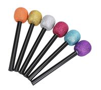 Focket 6 Pezzi di Accessori per Microfono, Microfono Finto in Plastica Glitterata Giocattolo per Performance sul Palco, con Design Scintillante per Bambini Festa di Compleanno Karaoke