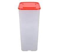 Focket Banca di Pane, in Plastica Clear Bread Storage Contenitore con Coperchio Ermetico, Contenitore di Pane Fresco Fatto in Casa con Pagamento Fresco Fatto in Casa per Pagnotta (rosso)