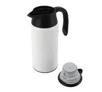 Focket Bollitore Elettrico per Auto, 800ml 12V 24V 120W 200W Scaldabagno per Auto Dual Pole a Riscaldamento Rapido, Bollitore da Viaggio in Acciaio Inossidabile con Spegnimento Automatico per Aprire