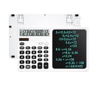 Focket Calcolatrice Scientifica con Blocco Note, Calcolatrice da Tavolo Portatile con Ampio Display a 12 Cifre con Blocco Note, Calcolatrici di Base Ricaricabili da Tavolo (WHITE)
